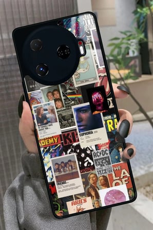 Tecno Camon 30 Pro Uyumlu Siyah Kelebek Tasarımlı Parlak Silikon Kılıf