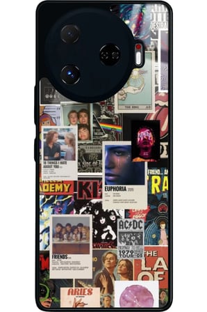 Tecno Camon 30 Pro Uyumlu Siyah Kelebek Tasarımlı Parlak Silikon Kılıf