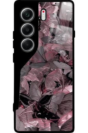 Tecno Camon 40 Uyumlu Sarı Leopar Tasarımlı Parlak Silikon Kılıf