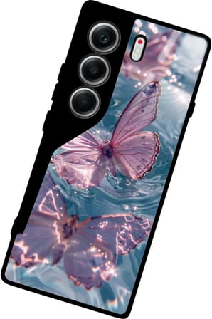 Tecno Camon 40 Uyumlu Sarı Leopar Tasarımlı Parlak Silikon Kılıf