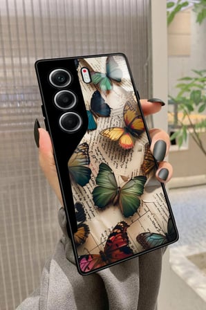 Tecno Camon 40 Uyumlu Siyah Yılan Derisi Tasarımlı Parlak Silikon Kılıf