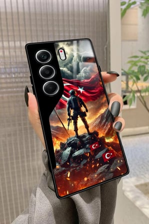 Tecno Camon 40 Uyumlu Yeşil&Sarı Taş Tasarımlı Parlak Silikon Kılıf