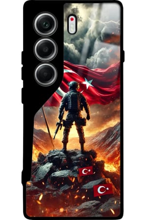 Tecno Camon 40 Uyumlu Yeşil&Sarı Taş Tasarımlı Parlak Silikon Kılıf