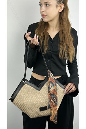 Fular Detaylı Omuz ve El Çantası 59