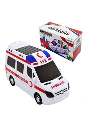 Çocuk Gelişim Oyuncaklar Oyuncak Büyük Boy Ambulans Pilli Sesli Işıklı Ambulans 112 Acil Araba Kız E