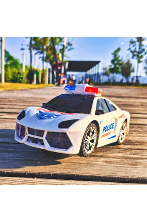 Çocuk Gelişim Oyuncaklar Polis Arabası 3d Işıklı Sesli Sensörlü Dönebilen Araba Kız Erkek Çocuk Oyun