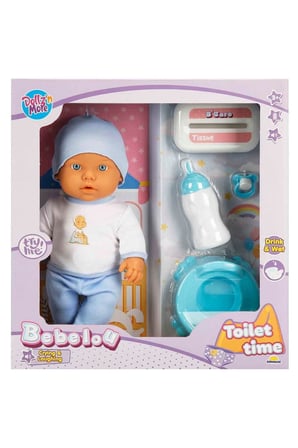 Erkek Çocuk Oyuncak 1030141 Sesli Bebelou Tuvalet Zamanı Bebek Seti 32cm Kız Çocuk Eğitici Oyuncakla