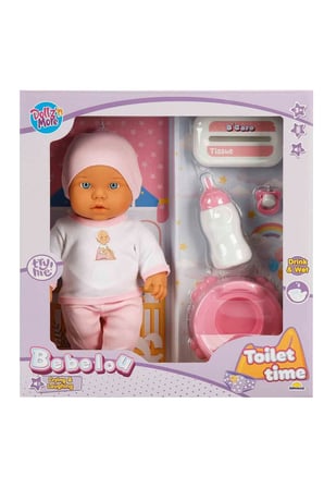 Erkek Çocuk Oyuncak 1030141 Sesli Bebelou Tuvalet Zamanı Bebek Seti 32cm Kız Çocuk Eğitici Oyuncakla