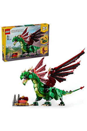 Erkek Çocuk Oyuncak Creator 3'ü 1 Arada Orta Çağ Ejderhası 31161 Kız Çocuk Eğitici Oyuncaklar