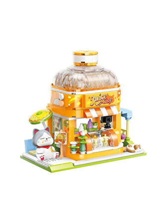 Erkek Çocuk Oyuncak KP28017 Keeppley Kitten Juice Shop Blok Seti 315 Parça -Vagonlife Kız Çocuk Eğit