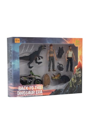 Erkek Çocuk Oyuncak Kadın Erkek Figürlü Motorsiklet ve Dinozor Yumurtalı Oyun Seti Kız Çocuk Eğitici