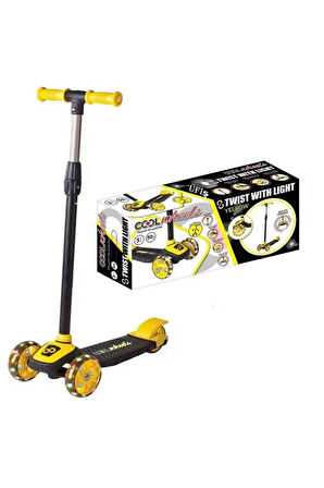 Erkek Çocuk Oyuncak Twist Led Işıklı 3 Tekerlekli Scooter Sarı Kız Çocuk Eğitici Oyuncaklar