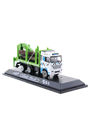 Erkek Çocuk Oyuncak Die Cast Mini Yeşil Kütük Kamyonu Kız Çocuk Eğitici Oyuncaklar