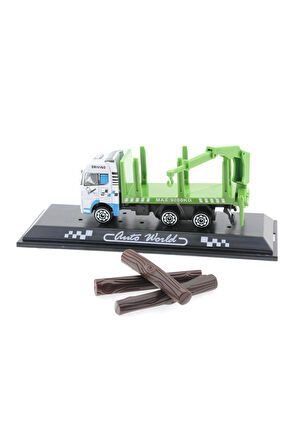 Erkek Çocuk Oyuncak Die Cast Mini Yeşil Kütük Kamyonu Kız Çocuk Eğitici Oyuncaklar