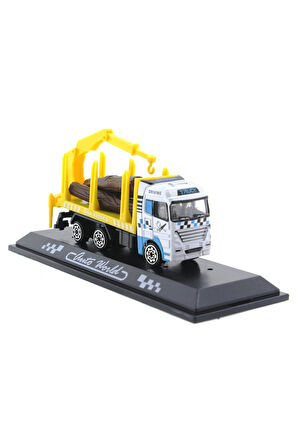 Erkek Çocuk Oyuncak Die Cast Mini Sarı Kütük Kamyonu Kız Çocuk Eğitici Oyuncaklar