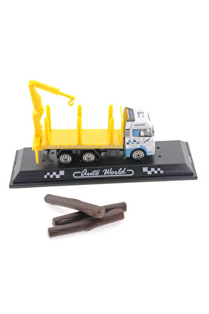 Erkek Çocuk Oyuncak Die Cast Mini Sarı Kütük Kamyonu Kız Çocuk Eğitici Oyuncaklar