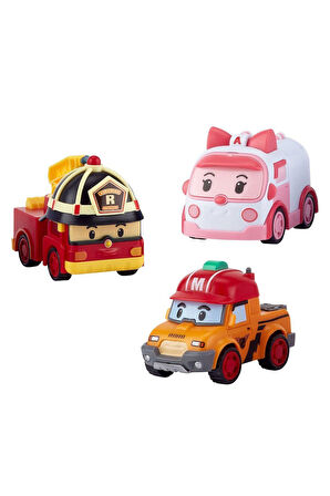 Erkek Çocuk Oyuncak POLI ZR-913 Robocar Poli Gogo City Seri Ambar,Roy,Mark Oyun Seti Kız Çocuk Eğiti