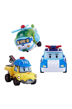 Erkek Çocuk Oyuncak POLI-ZR-912 Robocar Poli Gogo City Seri Poli Burky Helly Oyun Seti Kız Çocuk Eği