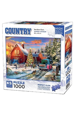 Erkek Çocuk Oyuncak KS Games Red Barn Farm Puzzle 1000 Parça 20753 Kız Çocuk Eğitici Oyuncaklar