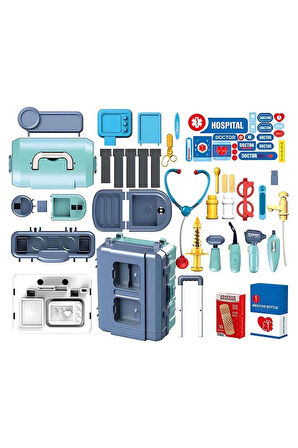 Erkek Çocuk Oyuncak 3in1 Junior Doc. Bavullu Doktor Seti Kız Çocuk Eğitici Oyuncaklar