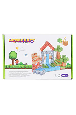 Erkek Çocuk Oyuncak Megacraft Orman ve Ev Temalı Mıknatıslı Bloklar 119 Parça Kız Çocuk Eğitici Oyun