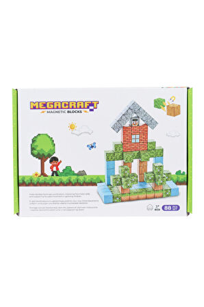 Erkek Çocuk Oyuncak Megacraft Orman ve Ev Temalı Mıknatıslı Bloklar 88 Parça Kız Çocuk Eğitici Oyunc