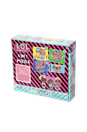 Erkek Çocuk Oyuncak LOL7627 Laço Kids L.O.L. 4'ü1 Kutuda Puzzle / 6+12+16+25 Parça Puzzle Kız Çocuk