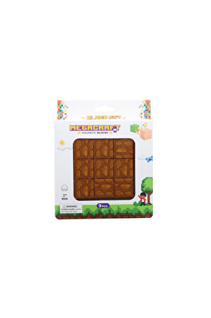 Erkek Çocuk Oyuncak Megacraft 9 Parça Kahverengi Taş Blok Kız Çocuk Eğitici Oyuncaklar