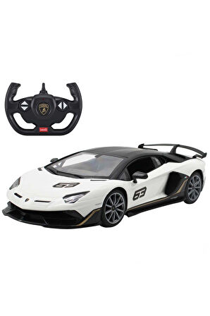 Erkek Çocuk Oyuncak 1:14 Uzaktan Kumandalı Lamborghini Aventador SVJ Işıklı Araba Kız Çocuk Eğitici