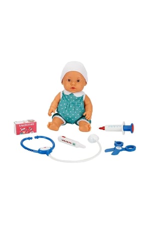 Erkek Çocuk Oyuncak 30111 Bebelou Doktor Zamanı Sesli Bebek Seti 35cm -Sunman Kız Çocuk Eğitici Oyun