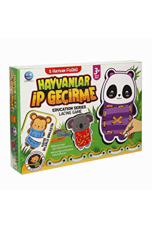 Erkek Çocuk Oyuncak OYUN HAYVANLAR İP GEÇİRME 5FGR Kız Çocuk Eğitici Oyuncaklar