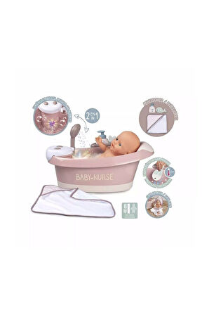 Erkek Çocuk Oyuncak 7600220368 Baby Nurse Sesli ve Işıklı Balneo Banyo Seti -Simba Kız Çocuk Eğitici