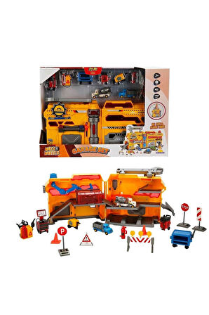 Erkek Çocuk Oyuncak 4539 Maxx Wheels Sesli ve Işıklı Garaj Seti İnşaat Garajı -Sunman Kız Çocuk Eğit