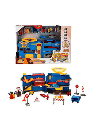 Erkek Çocuk Oyuncak 4539 Maxx Wheels Sesli ve Işıklı Garaj Seti İnşaat Garajı -Sunman Kız Çocuk Eğit