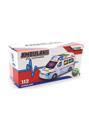 Çocuk Gelişim Oyuncaklar Oyuncak Ambulans Araba Sesli Işıklı Hareketli Eğlenceli Oyuncak Kız Erkek Ç