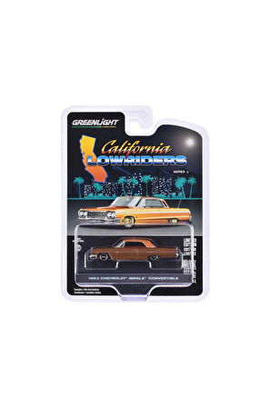 Erkek Çocuk Oyuncak Greenlight 1/64 California Lowriders Series 6- 1963 Chevrolet Impala SS Converti