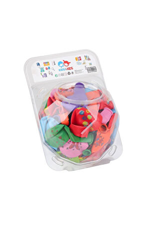 Erkek Çocuk Oyuncak STR-133 Renkli Baskılı Balon 100lü Kız Çocuk Eğitici Oyuncaklar
