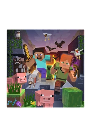 Erkek Çocuk Oyuncak 56217 Minecraft 3x49 parça Ravensburger Puzzle Kız Çocuk Eğitici Oyuncaklar