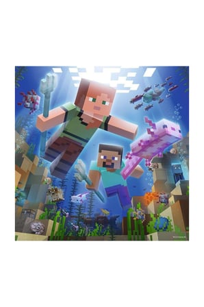 Erkek Çocuk Oyuncak 56217 Minecraft 3x49 parça Ravensburger Puzzle Kız Çocuk Eğitici Oyuncaklar