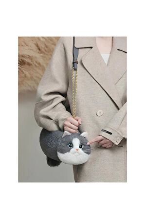 Erkek Çocuk Oyuncak B&D Kedi El Çantası Gri Kız Çocuk Eğitici Oyuncaklar