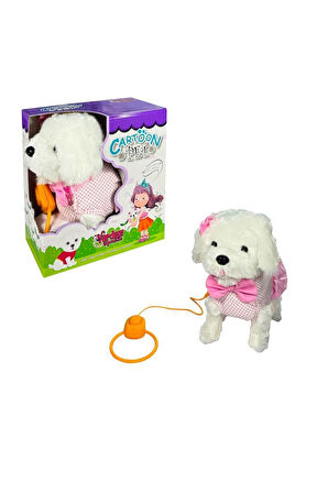 Erkek Çocuk Oyuncak PFT-B025 PELUŞ TASMALI YÜRÜYEN KÖPEK PEMBE -VRD Kız Çocuk Eğitici Oyuncaklar