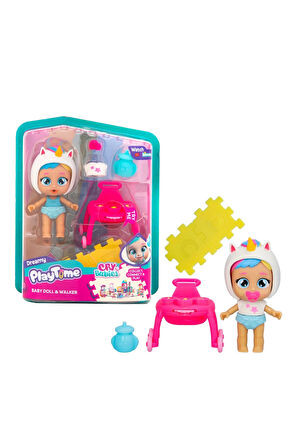 Erkek Çocuk Oyuncak Cry Babies Play Time Mini Bebek ve Yürüteç Kız Çocuk Eğitici Oyuncaklar