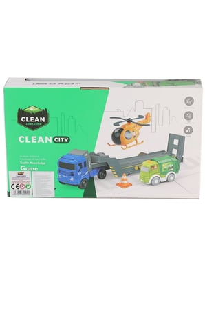 Erkek Çocuk Oyuncak 2630-3 Kutulu 4 araçlı Taşıyıcı Tır Set Kız Çocuk Eğitici Oyuncaklar