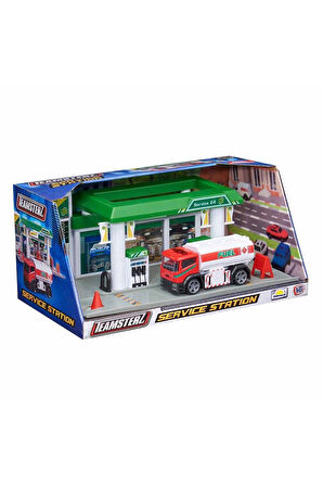 Kız Çocuk Oyuncak Erkek Çocuk Oyuncak Teamsterz Service Station Petrol İstasyonu Seti Eğitici Oyunca