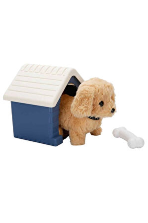 Erkek Çocuk Oyuncak Sesli ve Hareketli Kulübeli Sevimli Peluş Köpek Kız Çocuk Eğitici Oyuncaklar