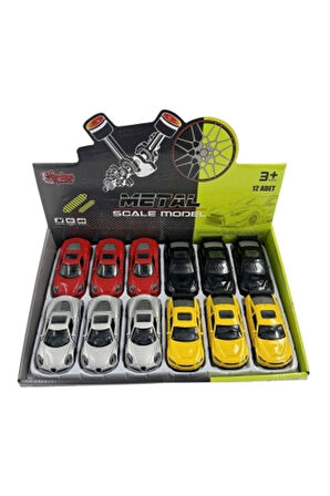 Erkek Çocuk Oyuncak KM-36231C-1-2-3-4 ÇEK BIRAK 1 36 METAL ARABA Kız Çocuk Eğitici Oyuncaklar