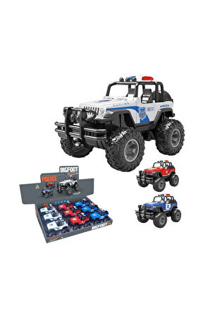 Erkek Çocuk Oyuncak XFG-989-107 -Vardem Çek Bırak Üstü Açık Bigfoot Off-Road Polis Jeep Kız Çocuk Eğ