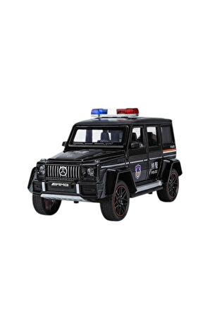 Erkek Çocuk Oyuncak XHD-B2433 -Vardem Çek Bırak Işıklı ve Sesli G Polis Metal Jeep 1:24 Kız Çocuk Eğ