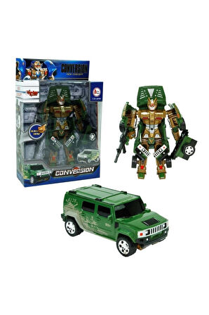 Erkek Çocuk Oyuncak HW-899-1-2-5 KUT. DÖNÜŞEBİLEN ROBOT JEEP 1:24 -VRD Kız Çocuk Eğitici Oyuncaklar