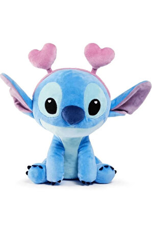 Erkek Çocuk Oyuncak Kalp Kulaklıklı Stitch Peluş 25cm Kız Çocuk Eğitici Oyuncaklar